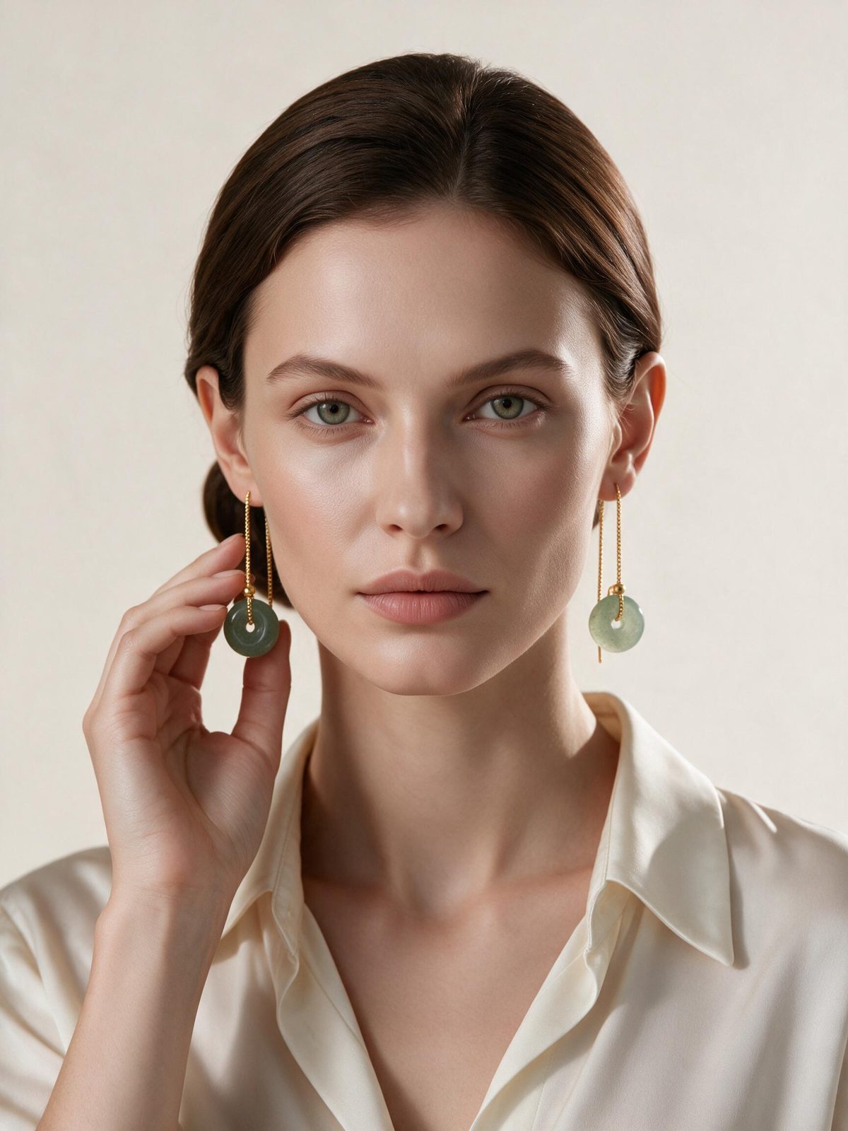 Jade Threader Earrings 4