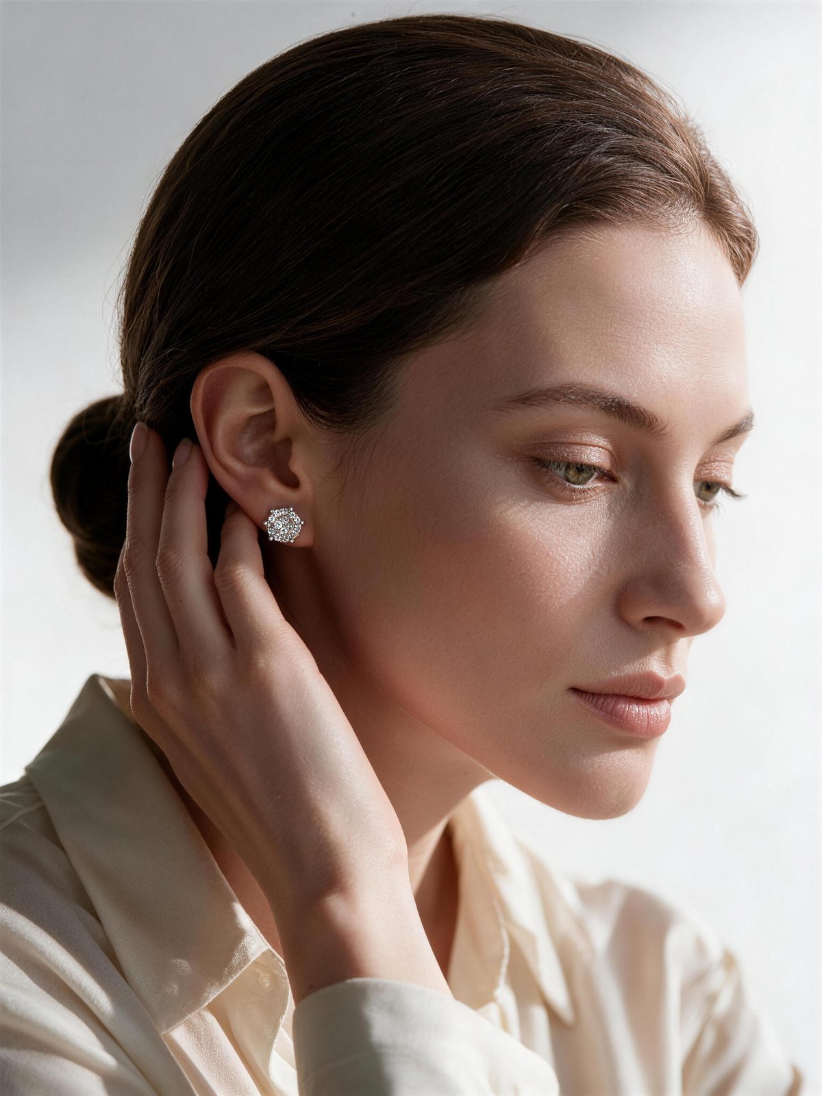 Princess Halo Moissanite Studs 5